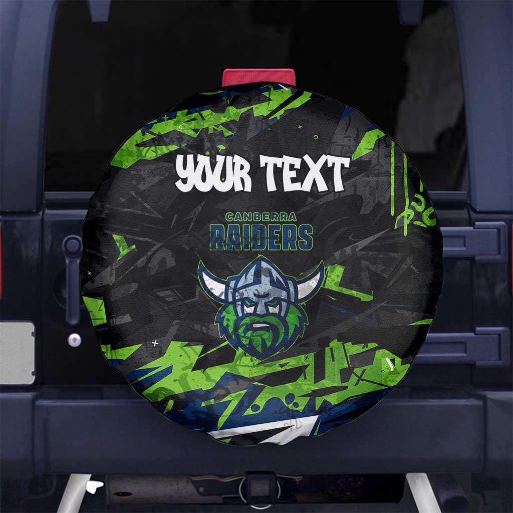 Personalized Canberra Raiders Spare Tire Cover Graffiti Grunge Abstract Urban Street Style Design
