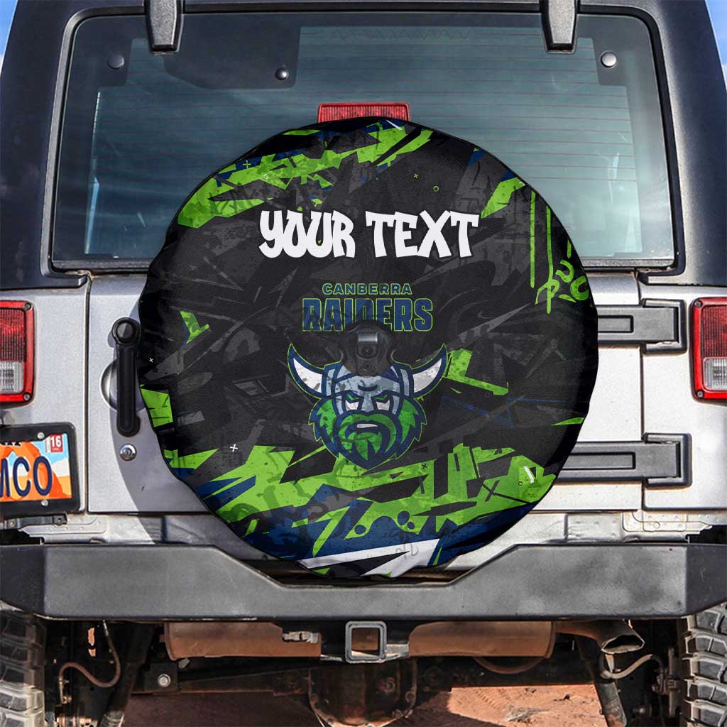 Personalized Canberra Raiders Spare Tire Cover Graffiti Grunge Abstract Urban Street Style Design