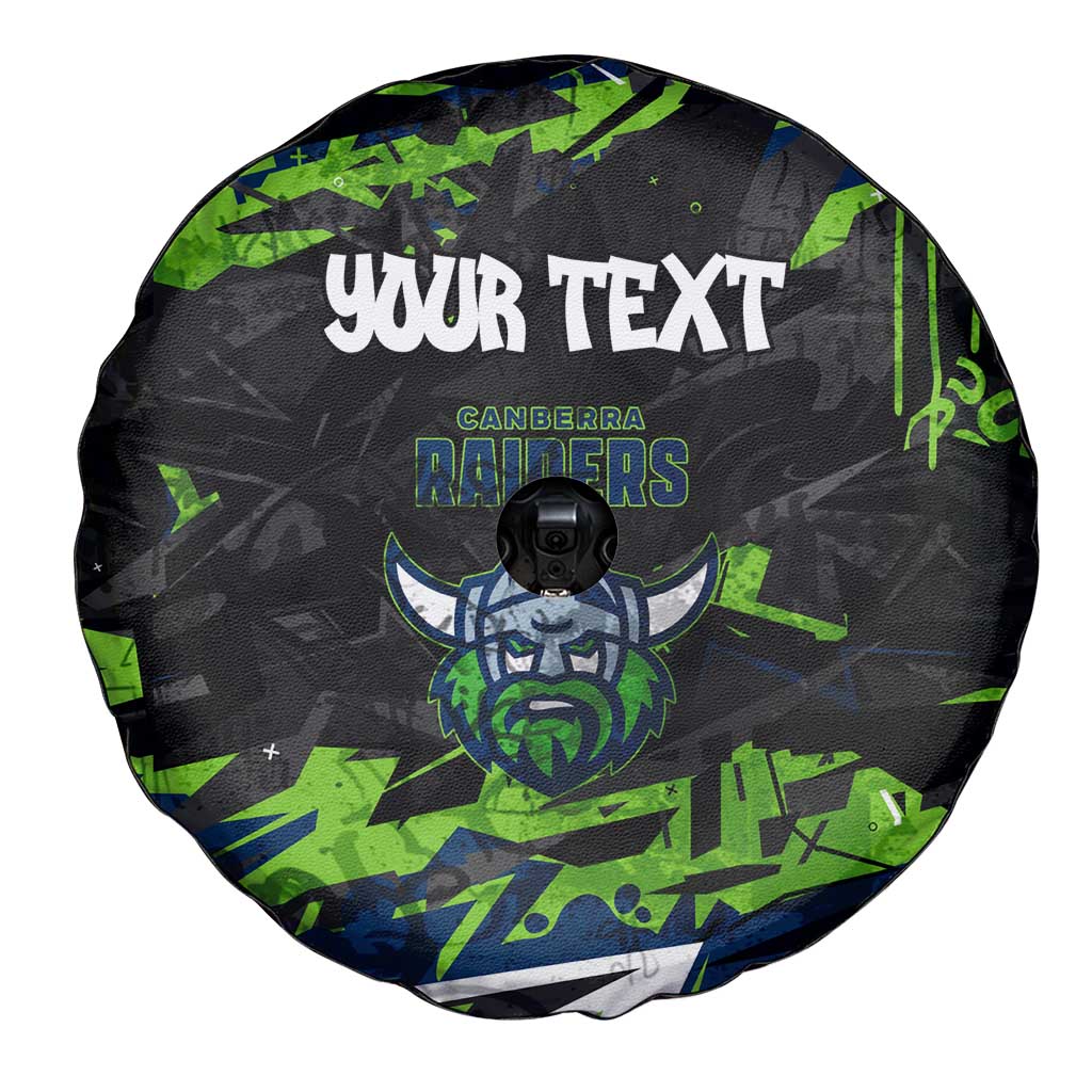 Personalized Canberra Raiders Spare Tire Cover Graffiti Grunge Abstract Urban Street Style Design