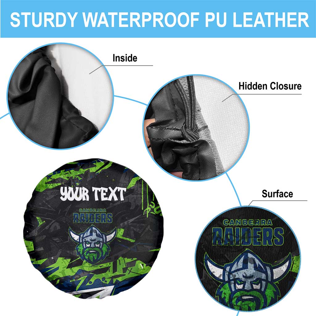 Personalized Canberra Raiders Spare Tire Cover Graffiti Grunge Abstract Urban Street Style Design