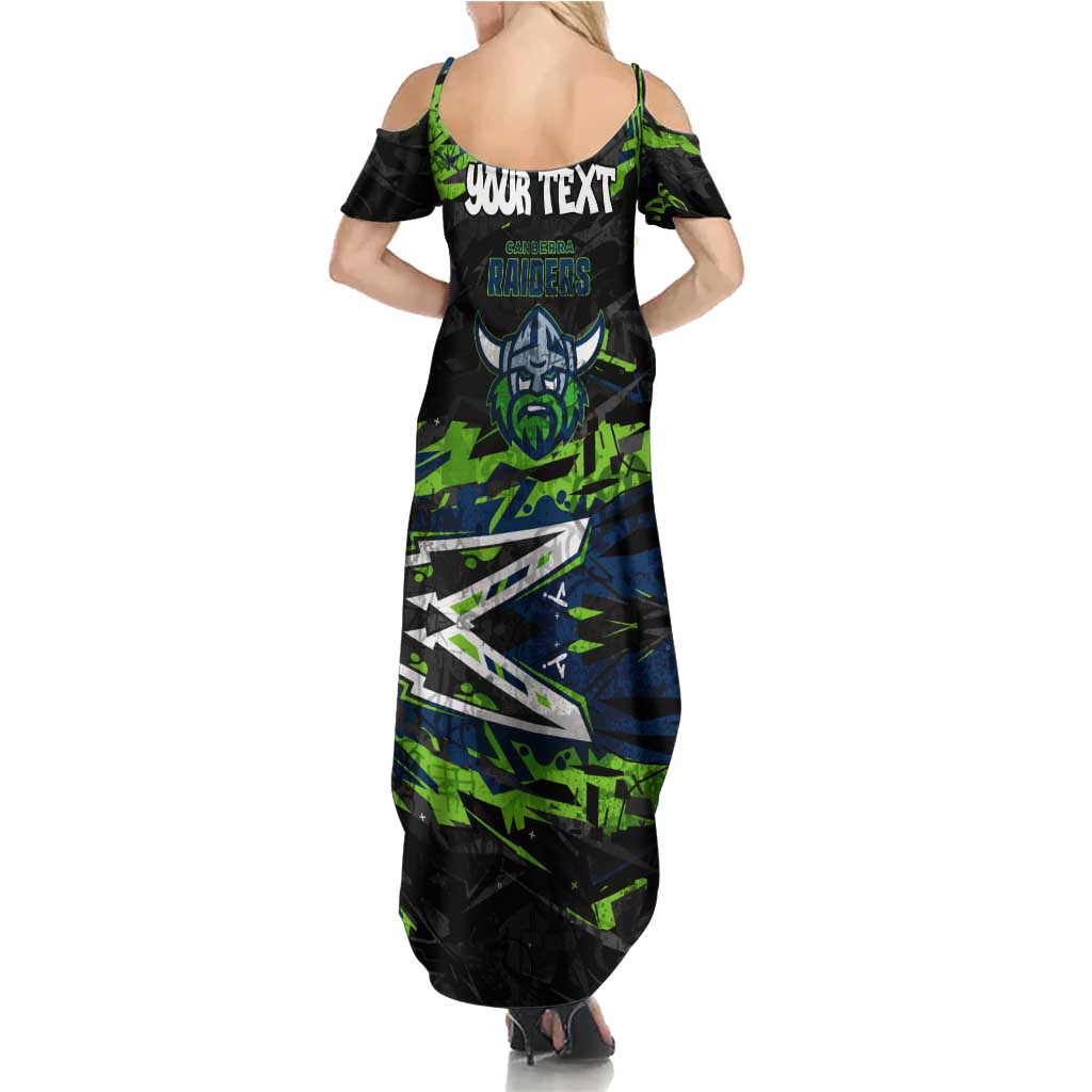 Personalized Canberra Raiders Summer Maxi Dress Graffiti Grunge Abstract Urban Street Style Design