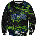 Personalized Canberra Raiders Sweatshirt Graffiti Grunge Abstract Urban Street Style Design