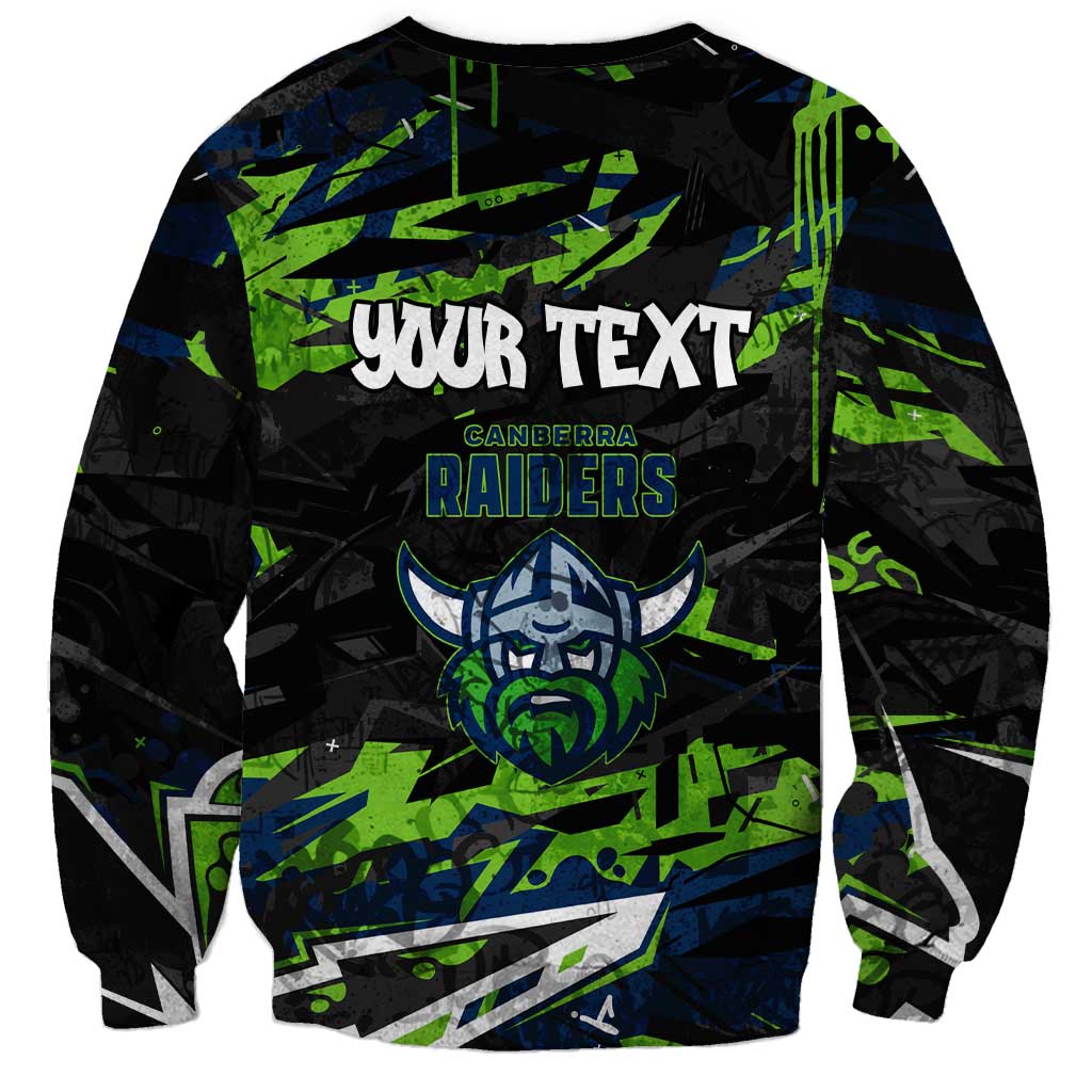 Personalized Canberra Raiders Sweatshirt Graffiti Grunge Abstract Urban Street Style Design