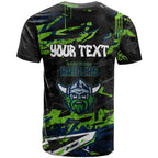 Personalized Canberra Raiders T Shirt Graffiti Grunge Abstract Urban Street Style Design