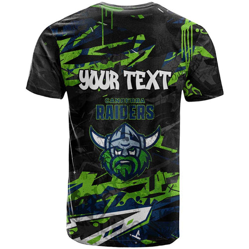 Personalized Canberra Raiders T Shirt Graffiti Grunge Abstract Urban Street Style Design