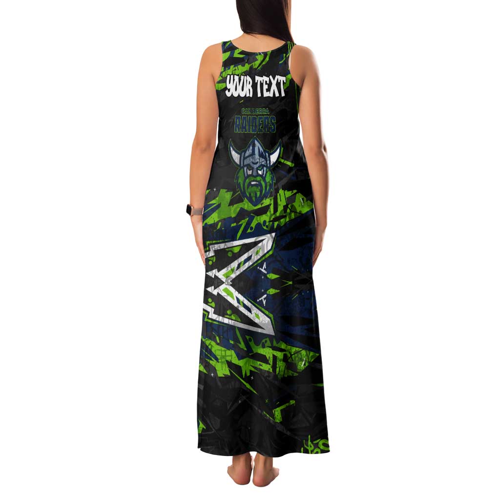 Personalized Canberra Raiders Tank Maxi Dress Graffiti Grunge Abstract Urban Street Style Design