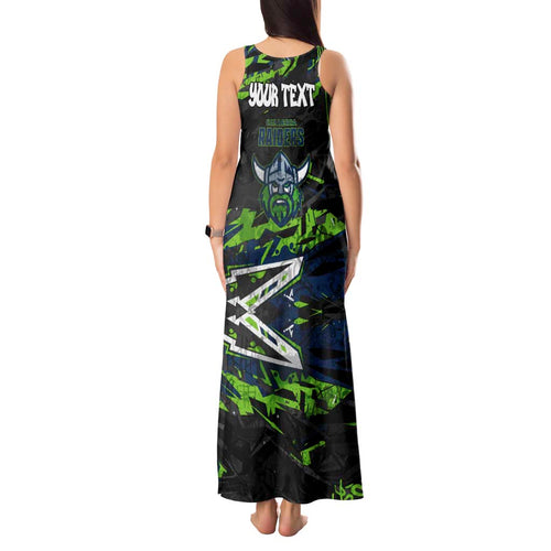 Personalized Canberra Raiders Tank Maxi Dress Graffiti Grunge Abstract Urban Street Style Design