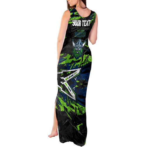 Personalized Canberra Raiders Tank Maxi Dress Graffiti Grunge Abstract Urban Street Style Design