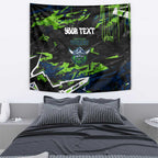 Personalized Canberra Raiders Tapestry Graffiti Grunge Abstract Urban Street Style Design