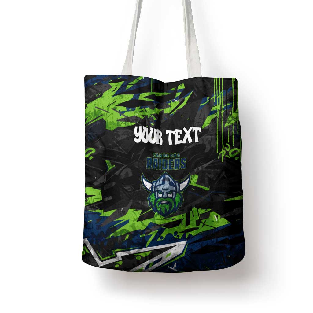 Personalized Canberra Raiders Tote Bag Graffiti Grunge Abstract Urban Street Style Design