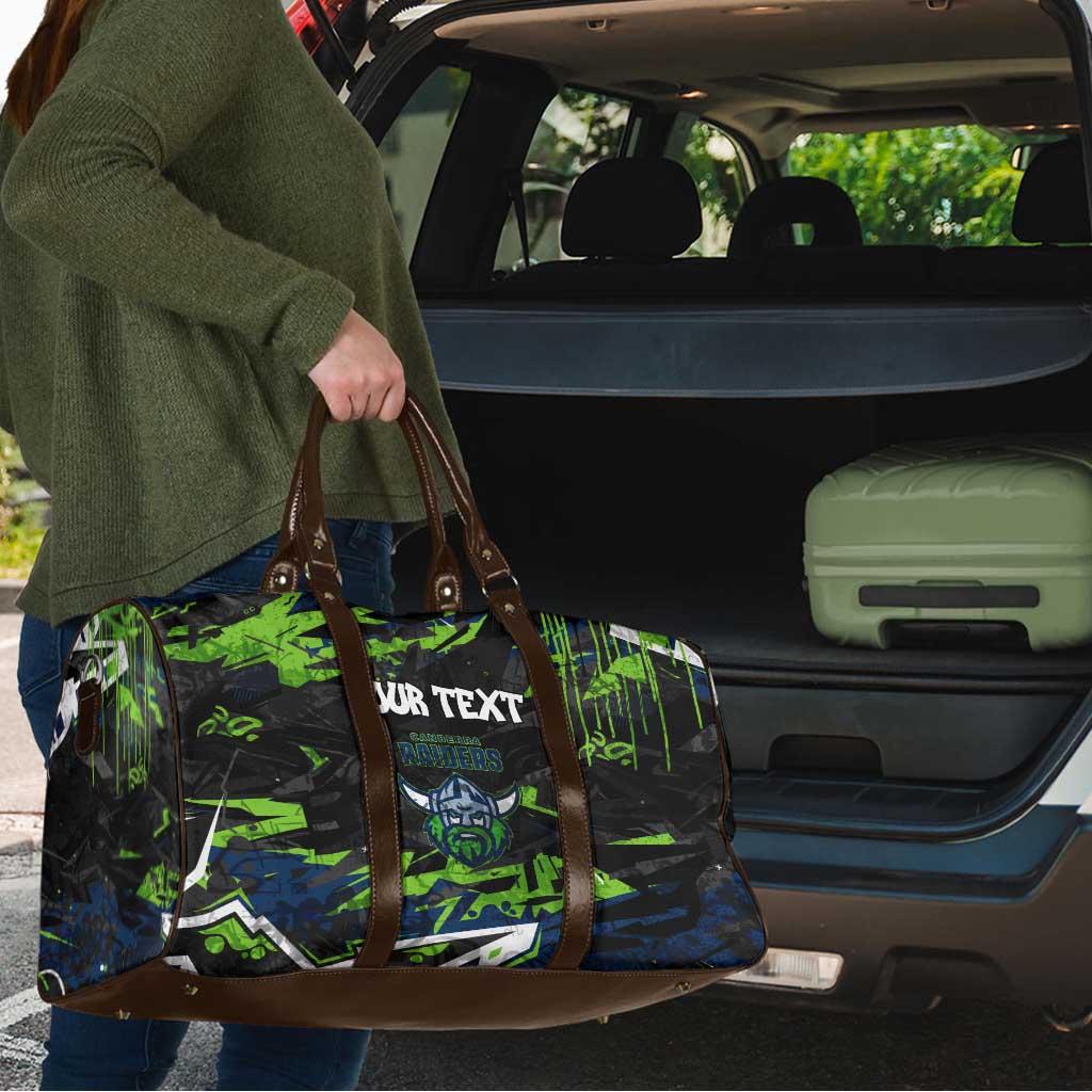 Personalized Canberra Raiders Travel Bag Graffiti Grunge Abstract Urban Street Style Design