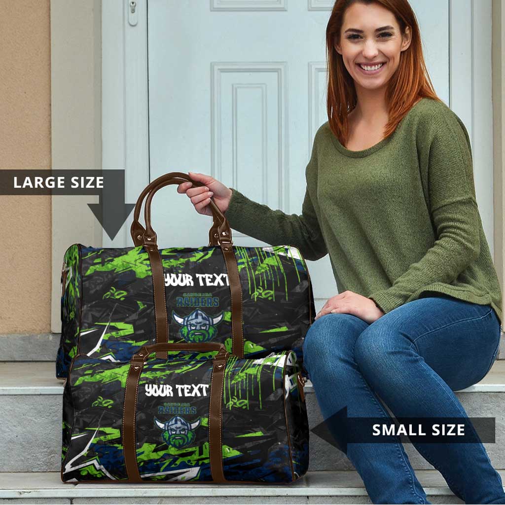 Personalized Canberra Raiders Travel Bag Graffiti Grunge Abstract Urban Street Style Design