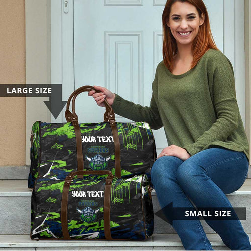 Personalized Canberra Raiders Travel Bag Graffiti Grunge Abstract Urban Street Style Design