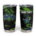 Personalized Canberra Raiders Tumbler Cup Graffiti Grunge Abstract Urban Street Style Design