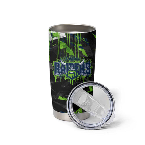 Personalized Canberra Raiders Tumbler Cup Graffiti Grunge Abstract Urban Street Style Design