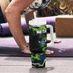 Personalized Canberra Raiders Tumbler With Handle Graffiti Grunge Abstract Urban Street Style Design