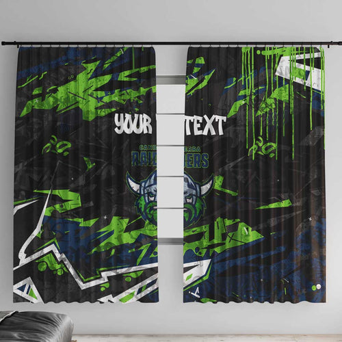 Personalized Canberra Raiders Window Curtain Graffiti Grunge Abstract Urban Street Style Design