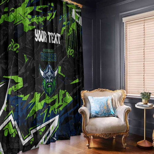 Personalized Canberra Raiders Window Curtain Graffiti Grunge Abstract Urban Street Style Design