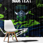 Personalized Canberra Raiders Window Curtain Graffiti Grunge Abstract Urban Street Style Design