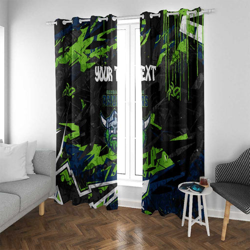 Personalized Canberra Raiders Window Curtain Graffiti Grunge Abstract Urban Street Style Design