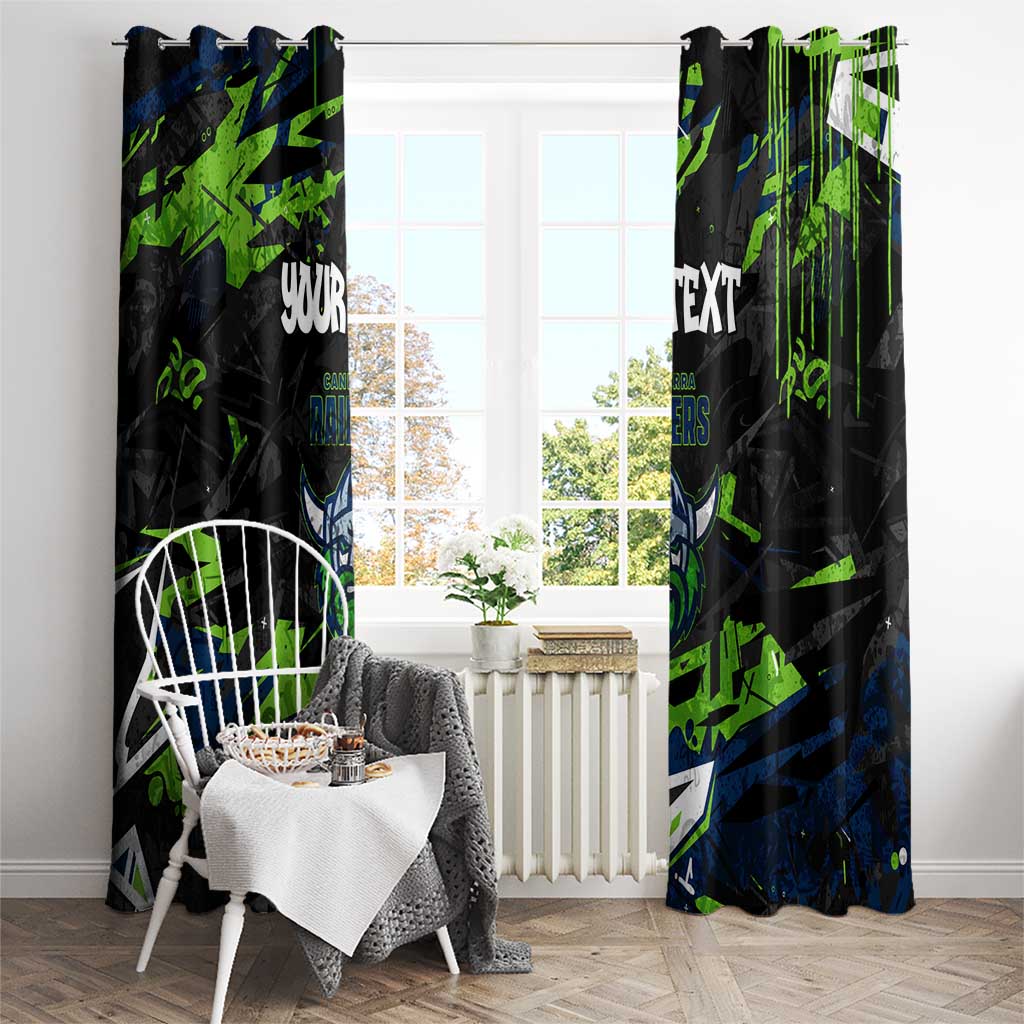 Personalized Canberra Raiders Window Curtain Graffiti Grunge Abstract Urban Street Style Design