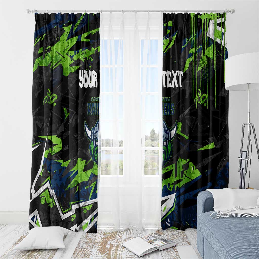 Personalized Canberra Raiders Window Curtain Graffiti Grunge Abstract Urban Street Style Design