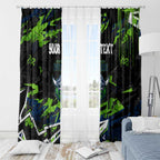 Personalized Canberra Raiders Window Curtain Graffiti Grunge Abstract Urban Street Style Design