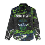 Personalized Canberra Raiders Women Casual Shirt Graffiti Grunge Abstract Urban Street Style Design
