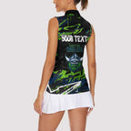 Personalized Canberra Raiders Women Sleeveless Polo Shirt Graffiti Grunge Abstract Urban Street Style Design