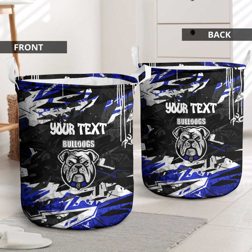 Personalized Canterbury-Bankstown Bulldogs Laundry Basket Graffiti Grunge Abstract Urban Street Style Design
