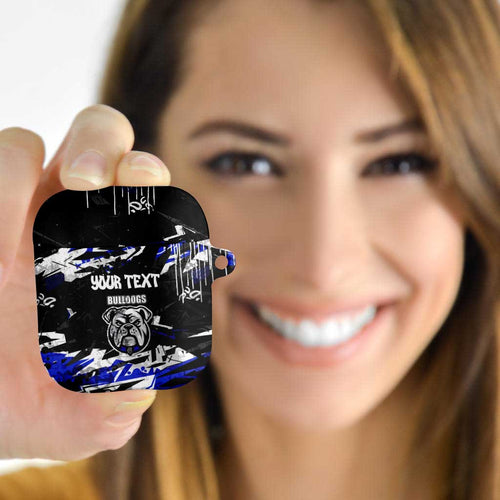 Personalized Canterbury-Bankstown Bulldogs AirPods Case Graffiti Grunge Abstract Urban Street Style Design