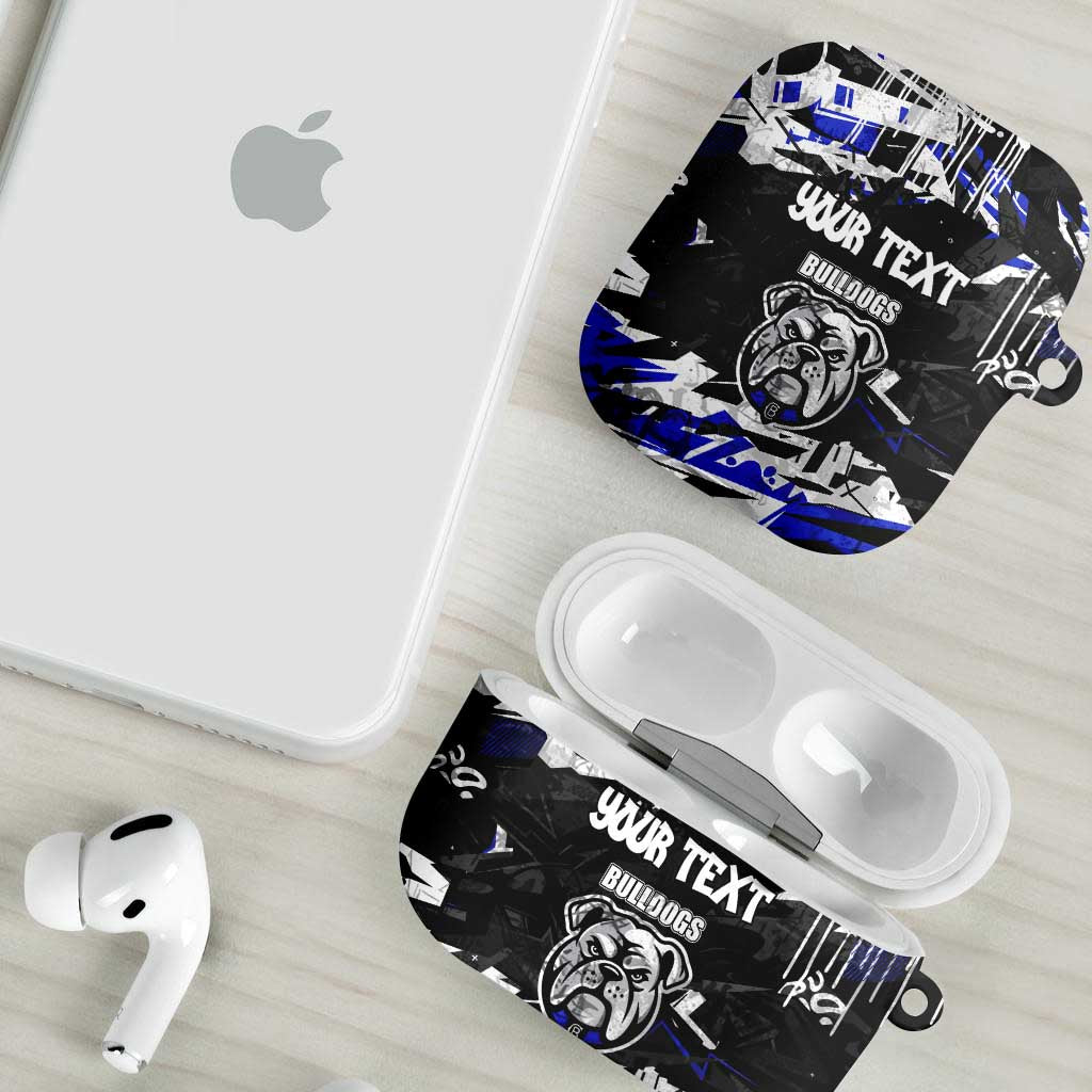 Personalized Canterbury-Bankstown Bulldogs AirPods Case Graffiti Grunge Abstract Urban Street Style Design