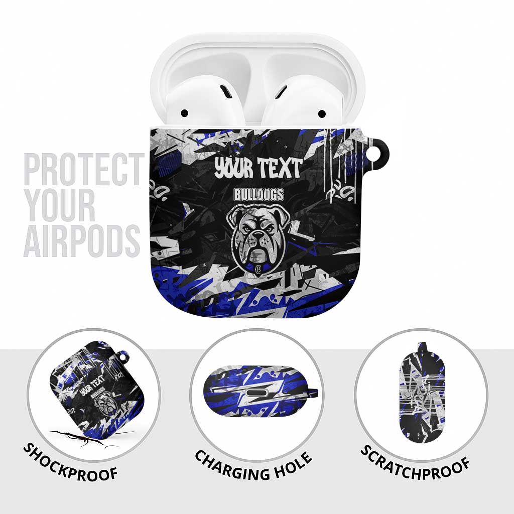 Personalized Canterbury-Bankstown Bulldogs AirPods Case Graffiti Grunge Abstract Urban Street Style Design