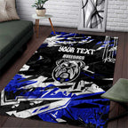 Personalized Canterbury-Bankstown Bulldogs Area Rug Graffiti Grunge Abstract Urban Street Style Design