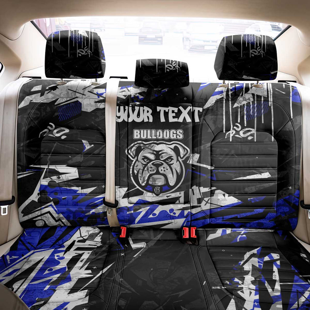 Personalized Canterbury-Bankstown Bulldogs Back Car Seat Cover Graffiti Grunge Abstract Urban Street Style Design