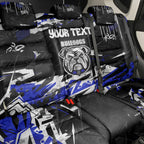 Personalized Canterbury-Bankstown Bulldogs Back Car Seat Cover Graffiti Grunge Abstract Urban Street Style Design