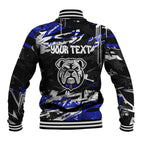 Personalized Canterbury-Bankstown Bulldogs Baseball Jacket Graffiti Grunge Abstract Urban Street Style Design