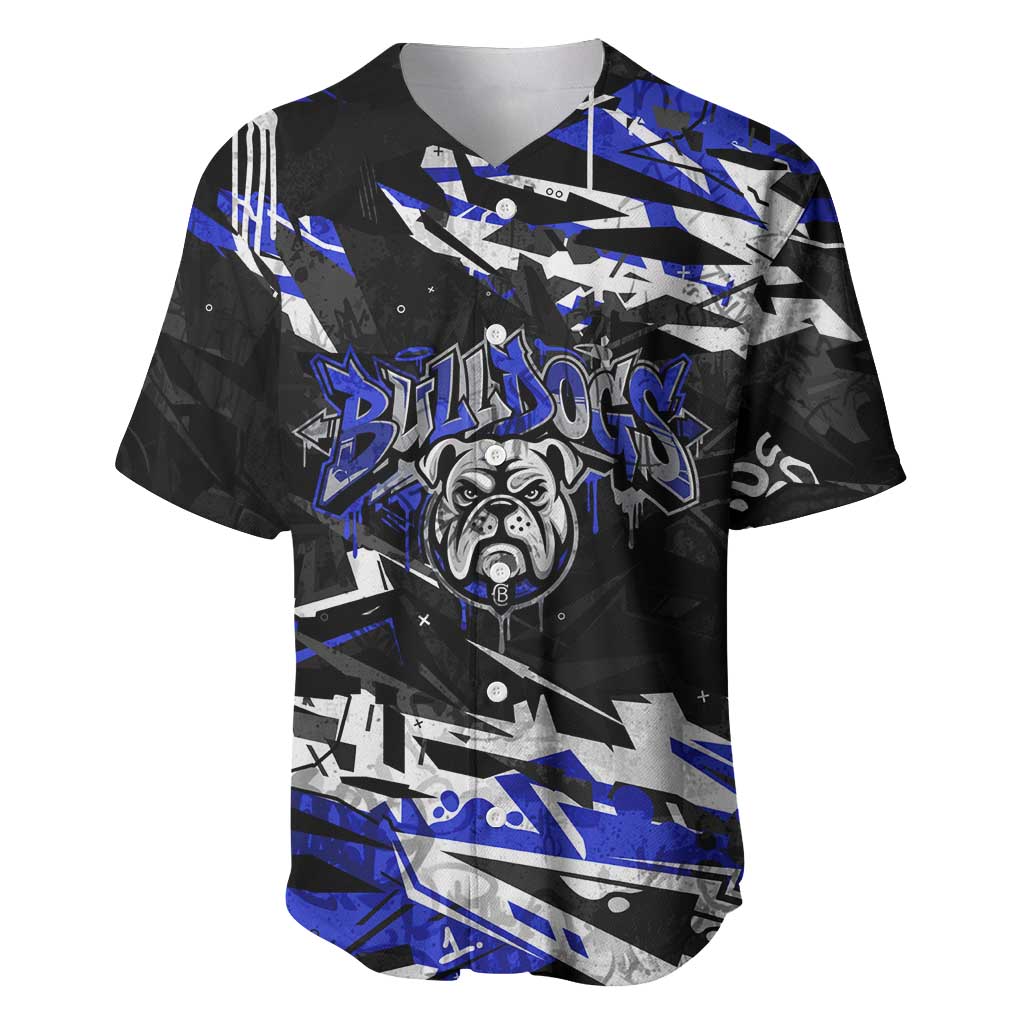 Personalized Canterbury-Bankstown Bulldogs Baseball Jersey Graffiti Grunge Abstract Urban Street Style Design