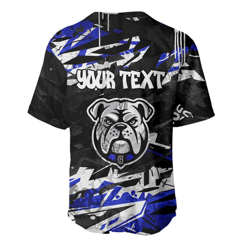 Personalized Canterbury-Bankstown Bulldogs Baseball Jersey Graffiti Grunge Abstract Urban Street Style Design