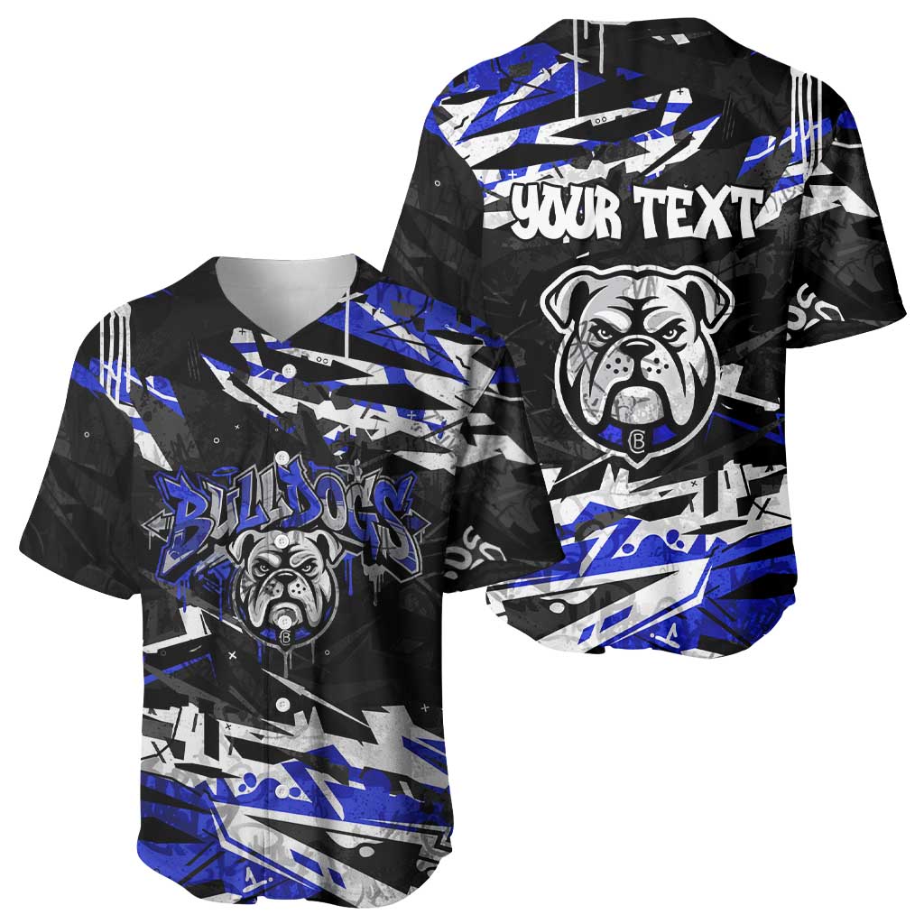Personalized Canterbury-Bankstown Bulldogs Baseball Jersey Graffiti Grunge Abstract Urban Street Style Design