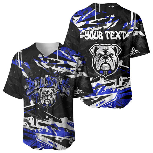 Personalized Canterbury-Bankstown Bulldogs Baseball Jersey Graffiti Grunge Abstract Urban Street Style Design