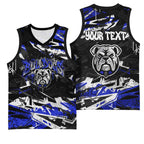 Personalized Canterbury-Bankstown Bulldogs Basketball Jersey Graffiti Grunge Abstract Urban Street Style Design