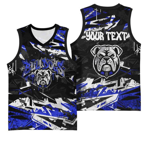 Personalized Canterbury-Bankstown Bulldogs Basketball Jersey Graffiti Grunge Abstract Urban Street Style Design
