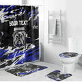 Personalized Canterbury-Bankstown Bulldogs Bathroom Set Graffiti Grunge Abstract Urban Street Style Design
