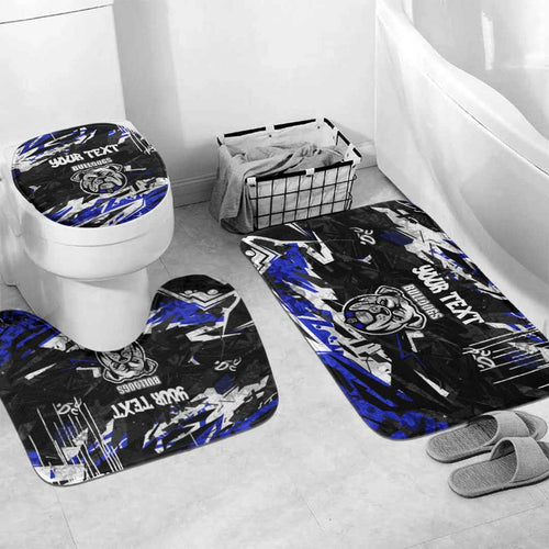 Personalized Canterbury-Bankstown Bulldogs Bathroom Set Graffiti Grunge Abstract Urban Street Style Design