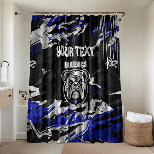Personalized Canterbury-Bankstown Bulldogs Bathroom Set Graffiti Grunge Abstract Urban Street Style Design