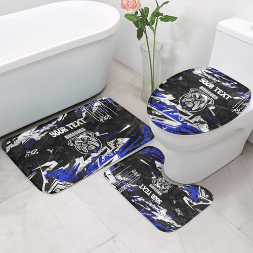 Personalized Canterbury-Bankstown Bulldogs Bathroom Set Graffiti Grunge Abstract Urban Street Style Design