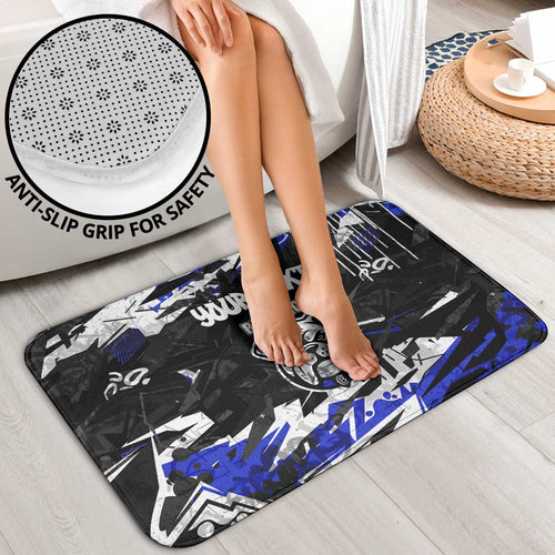 Personalized Canterbury-Bankstown Bulldogs Bathroom Set Graffiti Grunge Abstract Urban Street Style Design