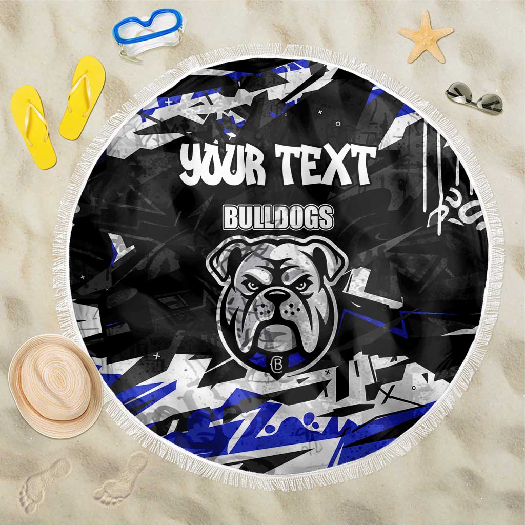 Personalized Canterbury-Bankstown Bulldogs Beach Blanket Graffiti Grunge Abstract Urban Street Style Design