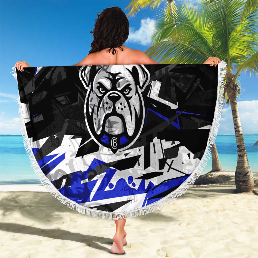 Personalized Canterbury-Bankstown Bulldogs Beach Blanket Graffiti Grunge Abstract Urban Street Style Design